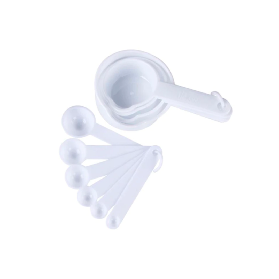 Juego De Tazas Y Cucharas Medidoras Plastico, 8 Piezas