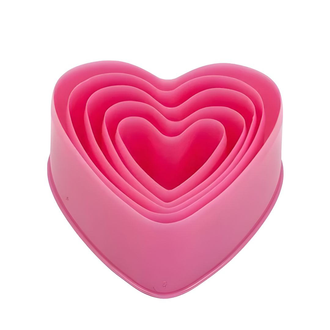 Juego Cortador Galleta Corazon 5 Pzs