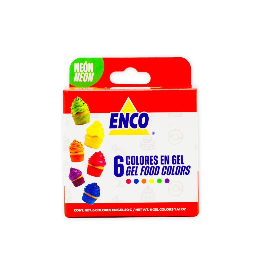 Kit De 6 Colores Neon En Gel De 20Gr