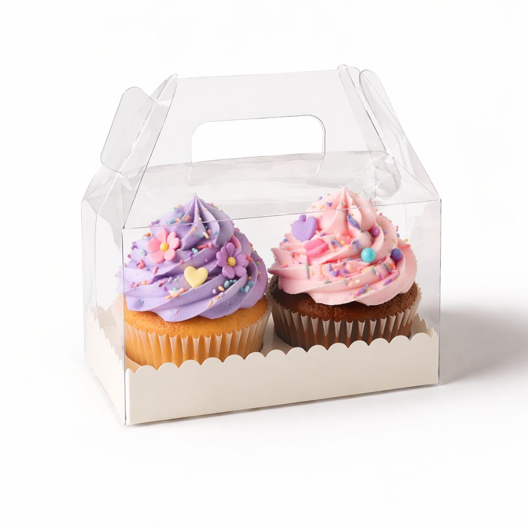 Lunchbox de Acetato para 2 Cupcake