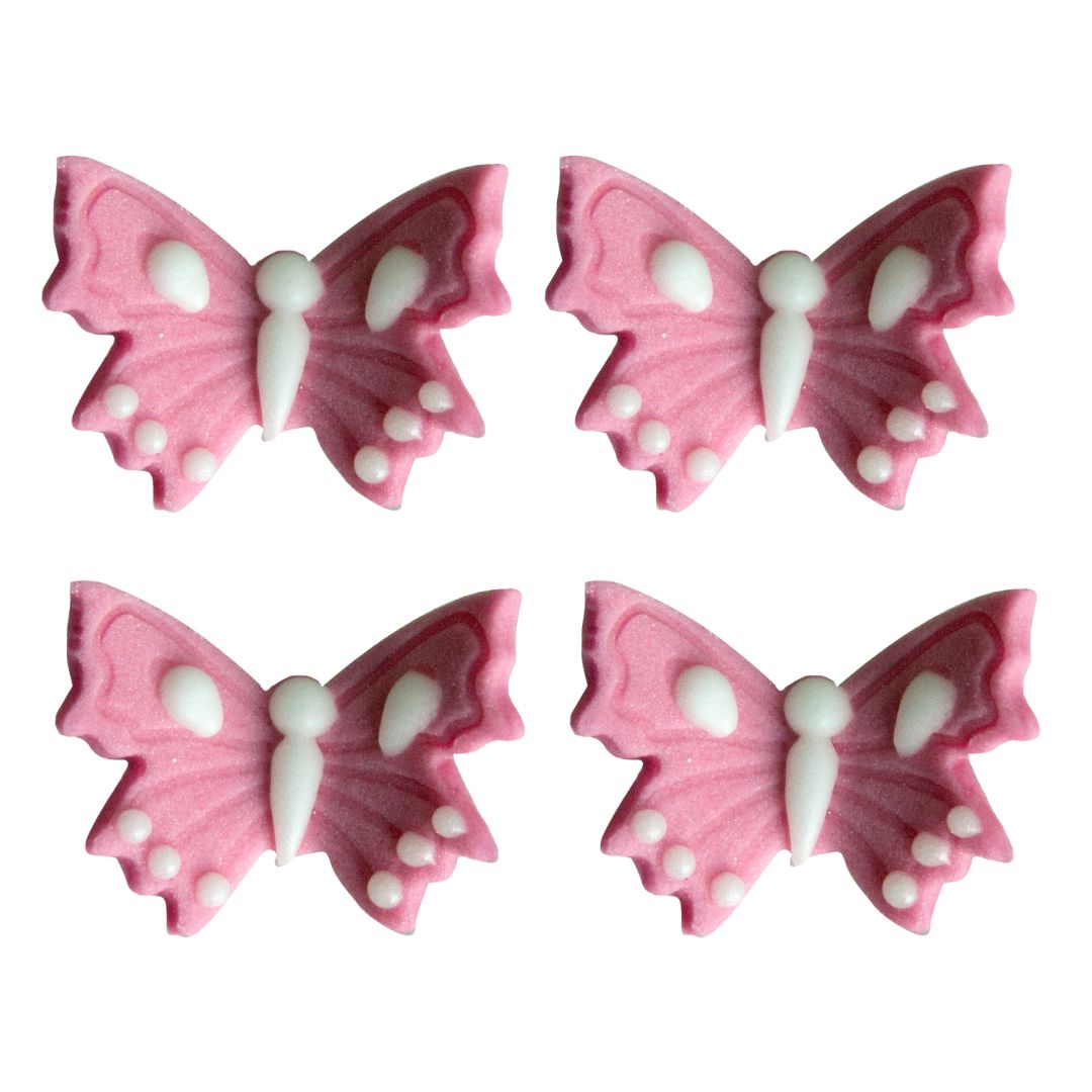 Mariposas de Azúcar Chicas 4 pzas