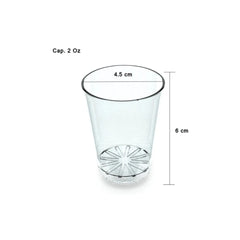 Mini Vaso Cristal 2 Oz., Paq. 10 Piezas