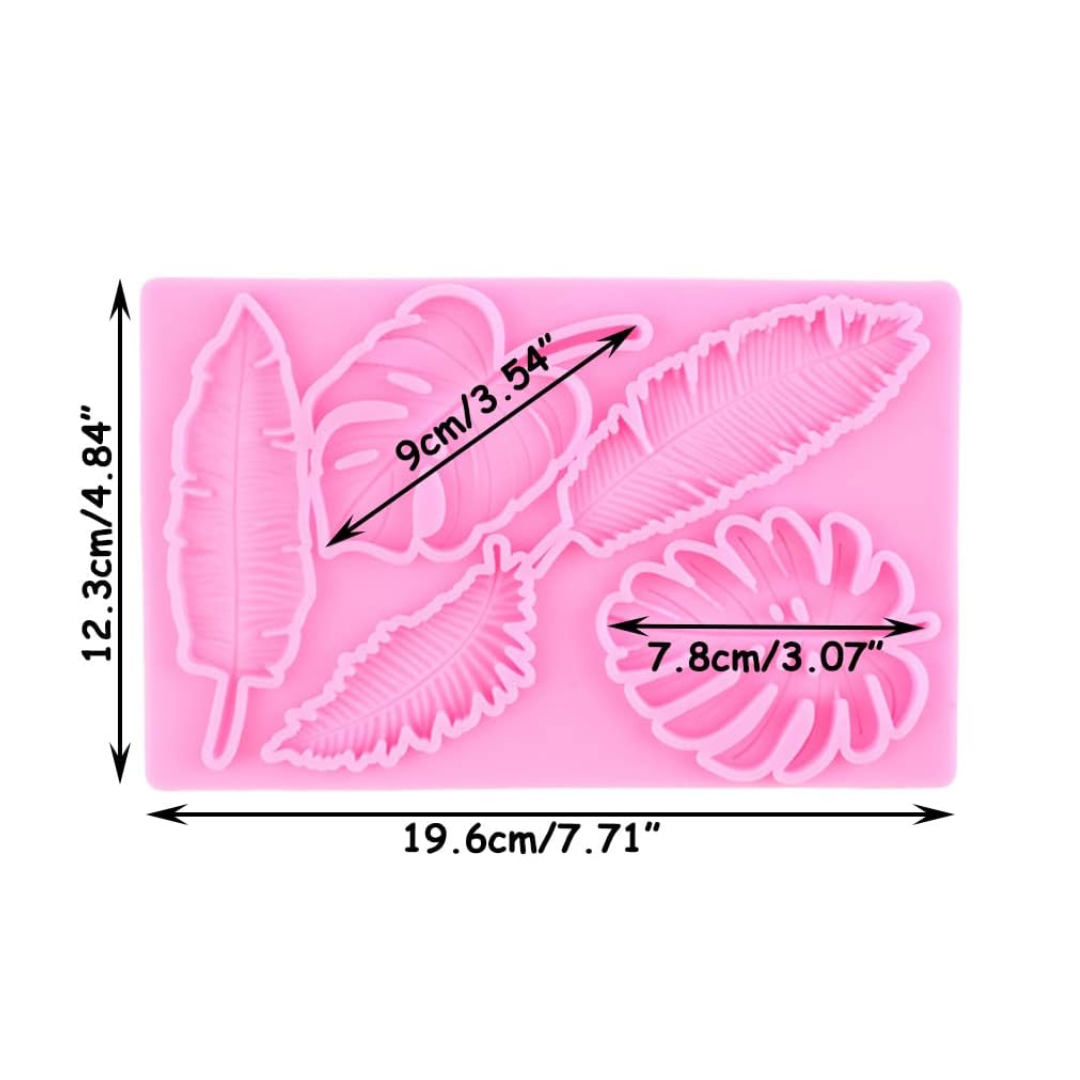 Molde Silicon Hojas Resaltadas 19.5x23x2cm