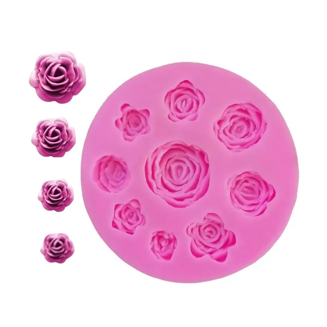 Molde Silicon Para Fondant Forma Rosas
