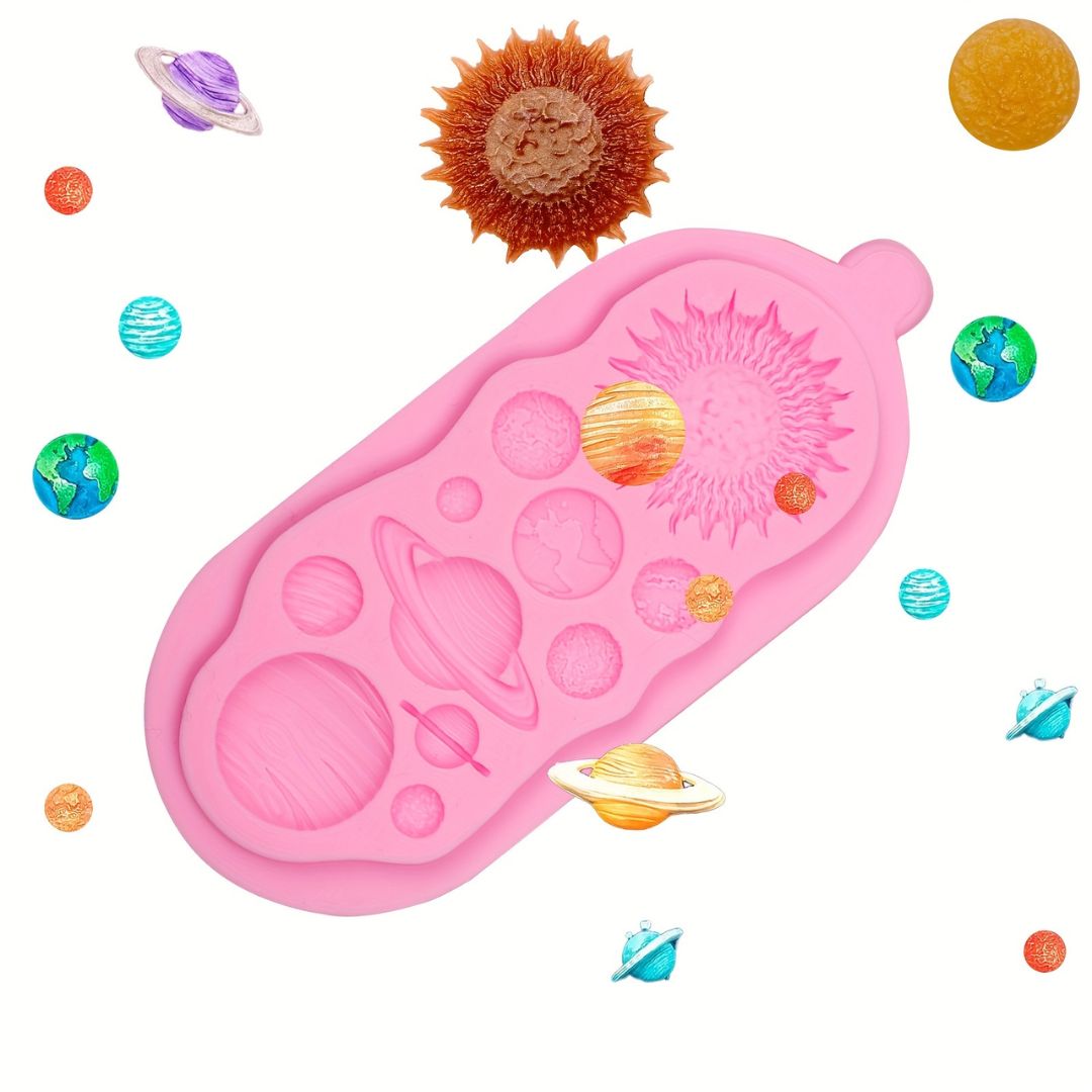 Molde Silicon Para Fondant Planetas