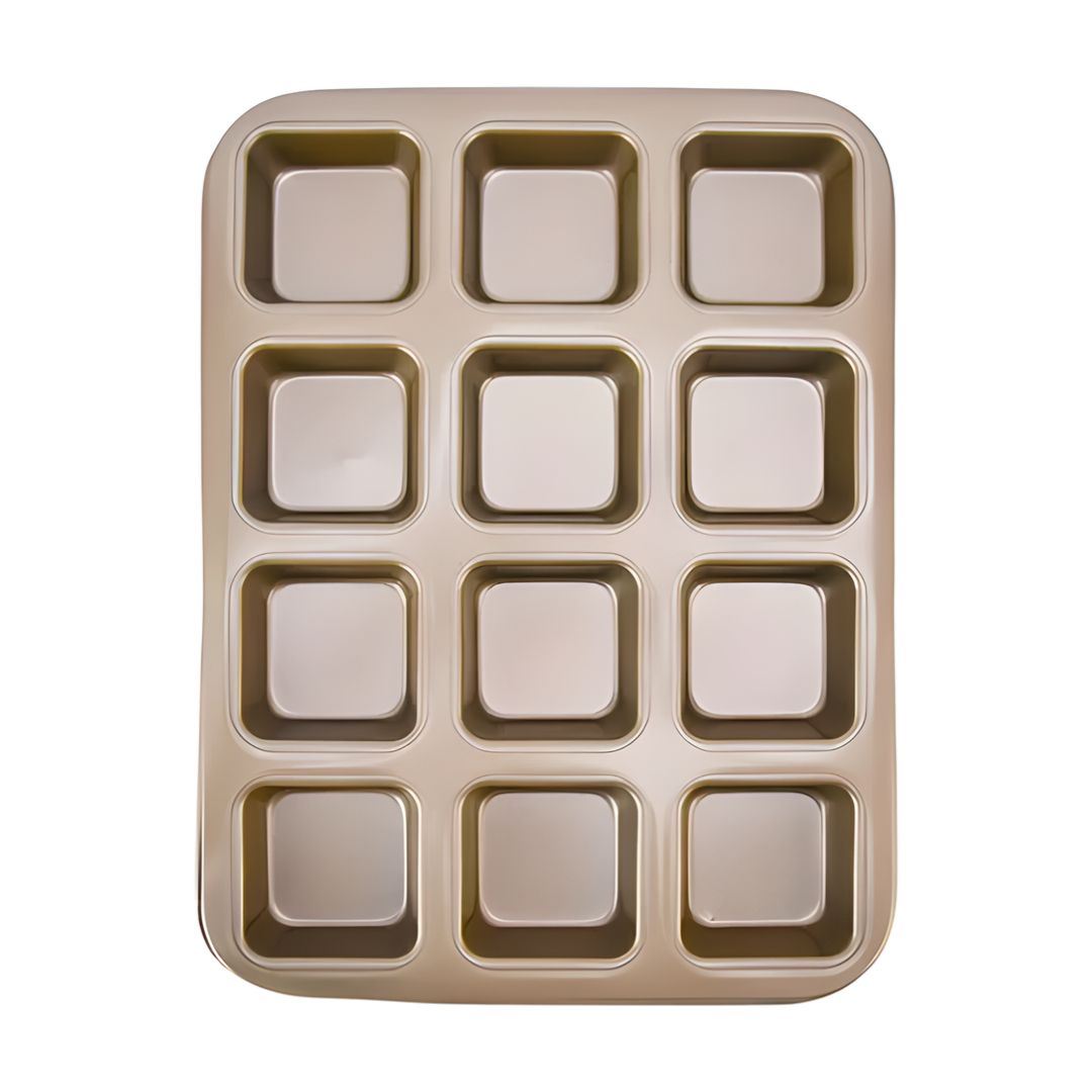 Molde Brownie 12 Cav 2.5Cm Alto Antiadherente