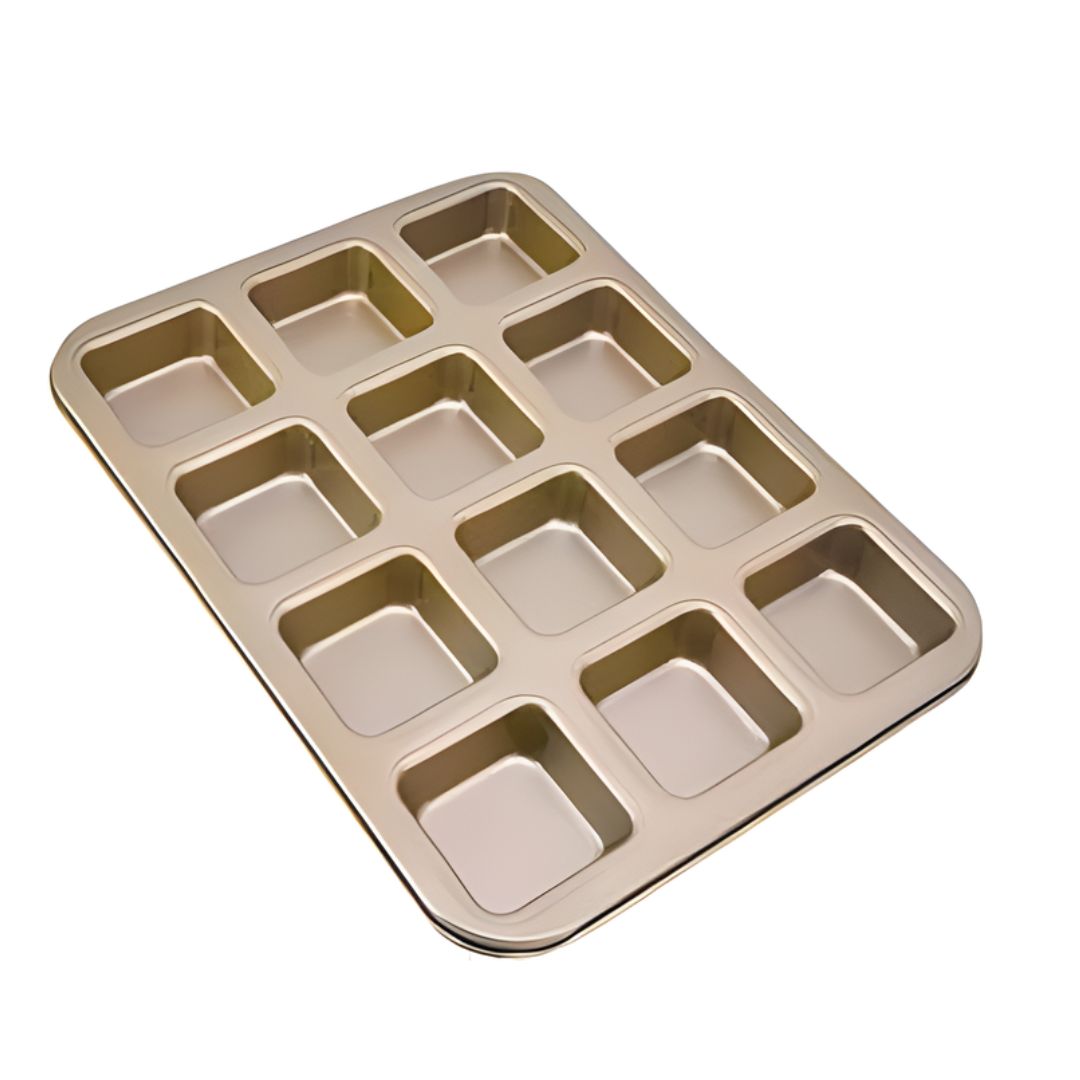 Molde Brownie 12 Cav 2.5Cm Alto Antiadherente