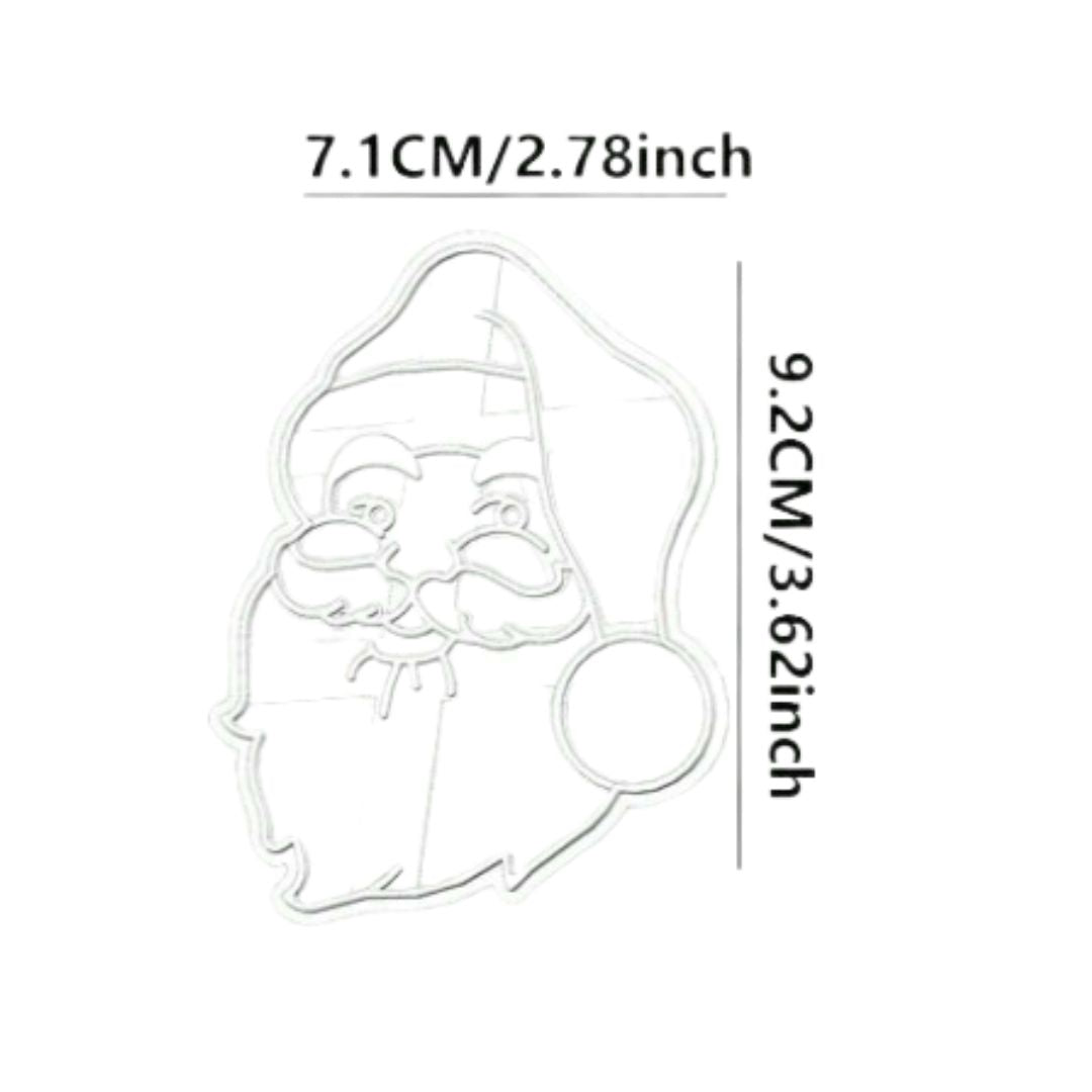Molde De Sello Navideño Papa Noel Para Estampado