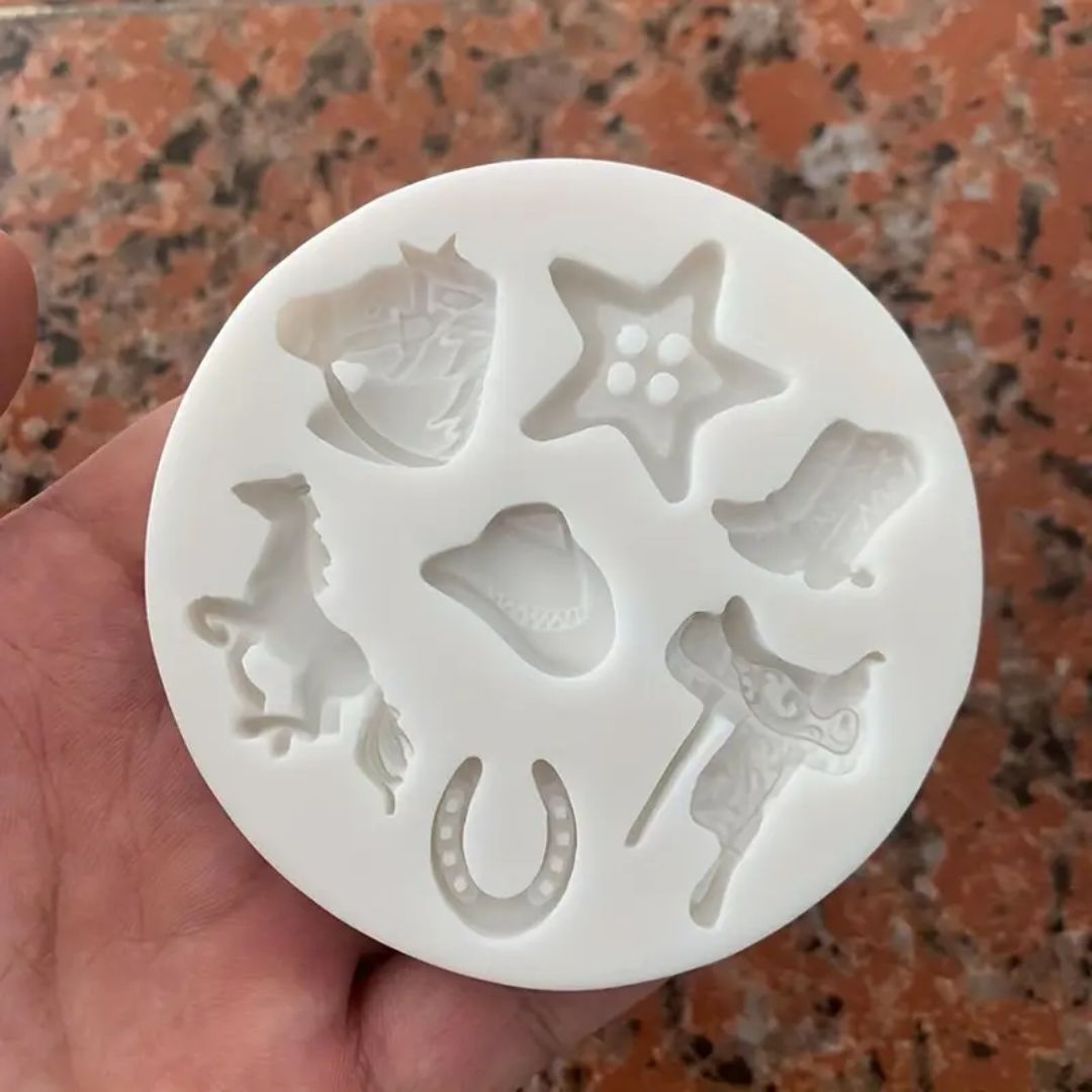 Molde Silicon Vaqueros 7 Figuras