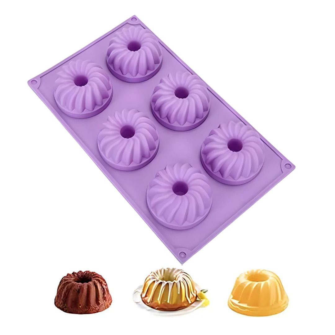 Molde Silicon Rosquitas 6 Cavidades