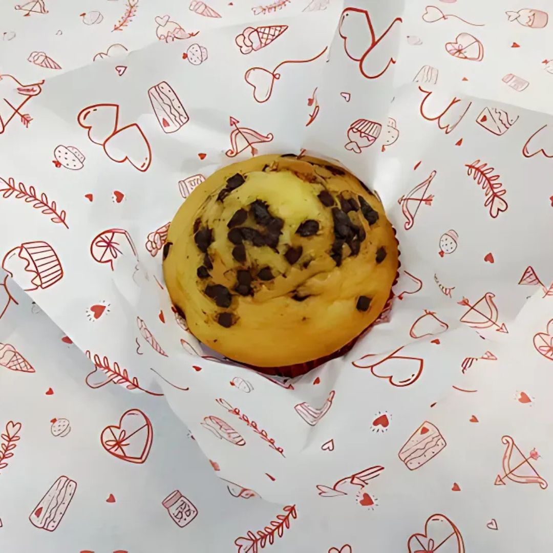 Papel Grado Alimenticio Decorado San Valentin, 50 Piezas