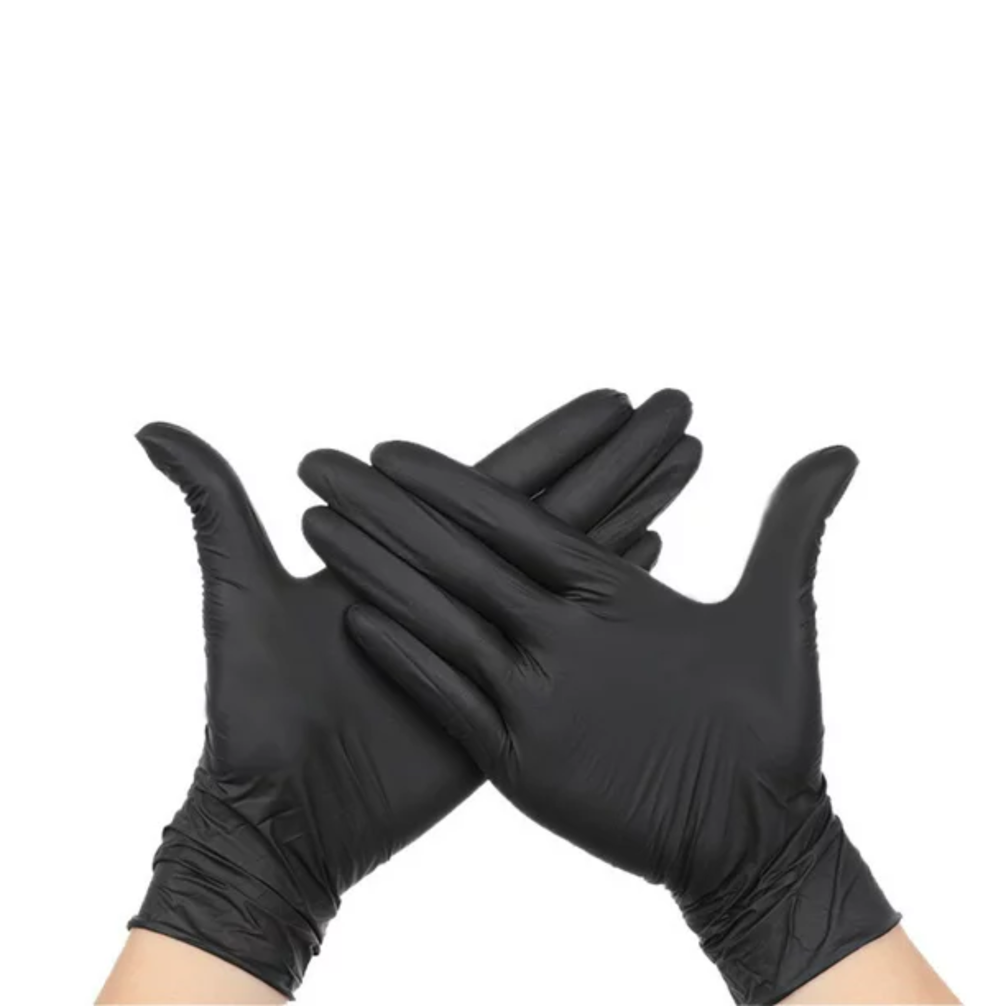 Par De Guantes De Vinilo Negro