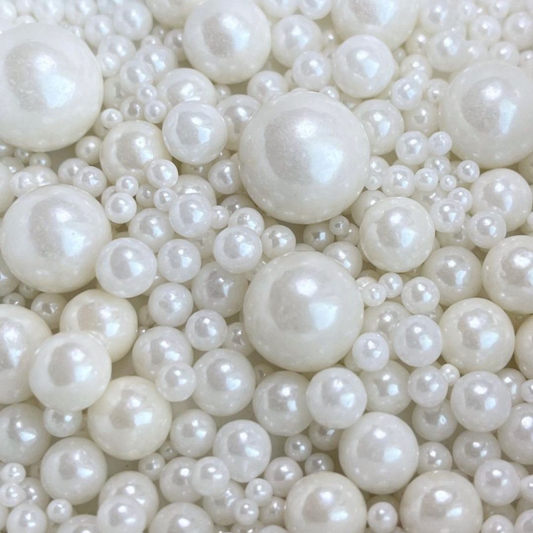 Perla Perlada Nacarada Medidas Varias, 50gr.
