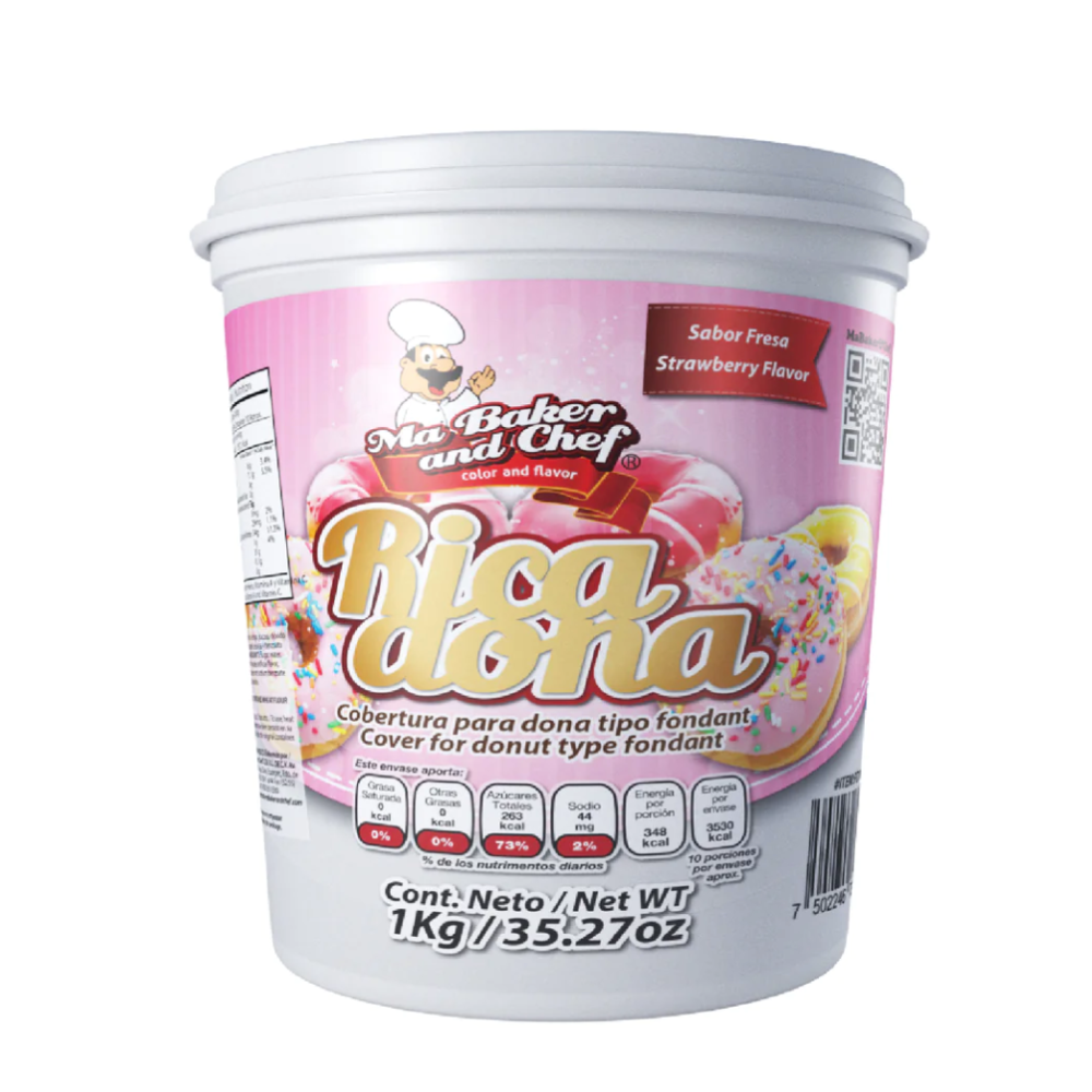 Rica Dona Cobertura Sabor Fresa 1 Kg