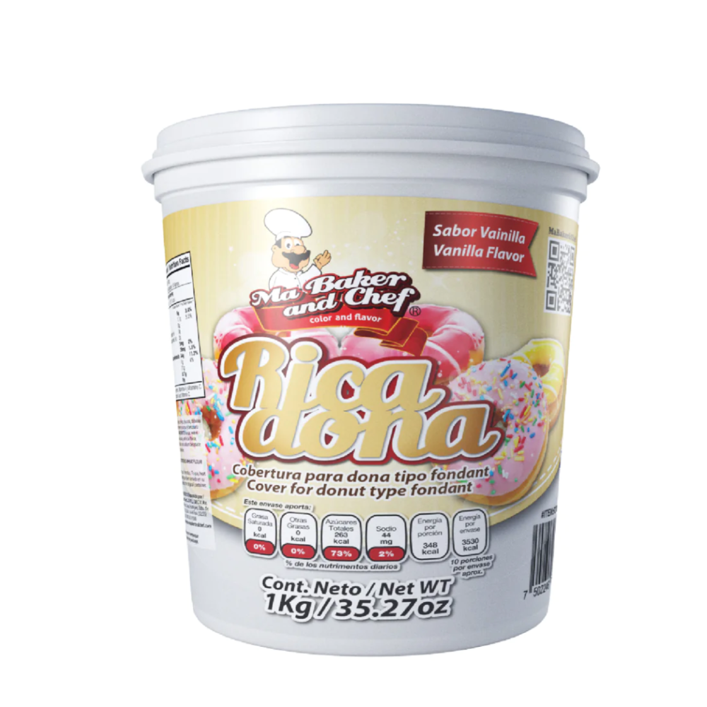 Rica Dona Cobertura Sabor Vainilla 1 kg