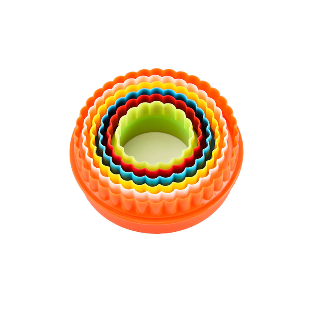 Set Cortadores Plast 6 Piezas Redondo Colores