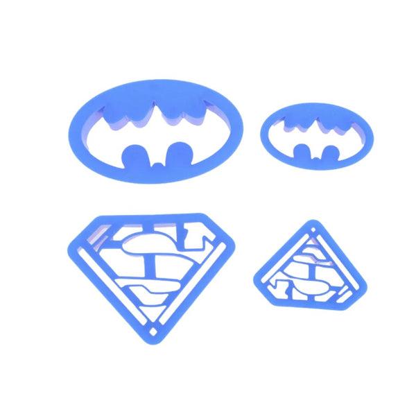 Set 4 Cortadores Batman Y Superman