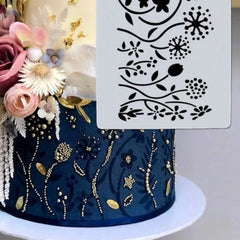 Stencil Decorativo Flores