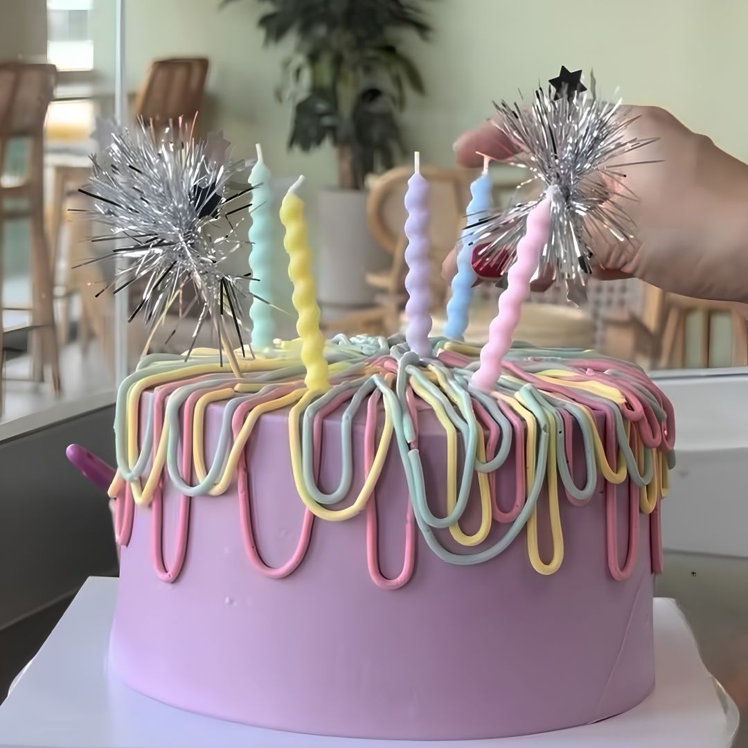 Vela para Pastel Arcoíris 6 piezas