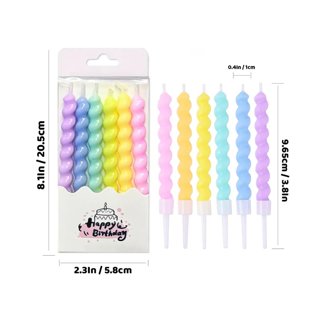 Vela para Pastel Arcoíris 6 piezas