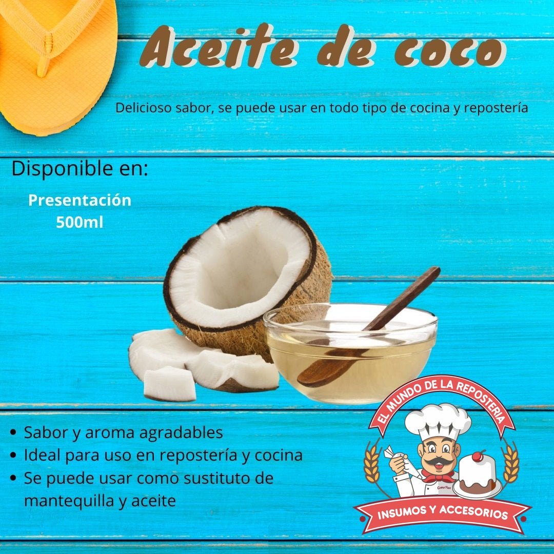 Aceite De Coco 500Ml - El Mundo de la Repostería