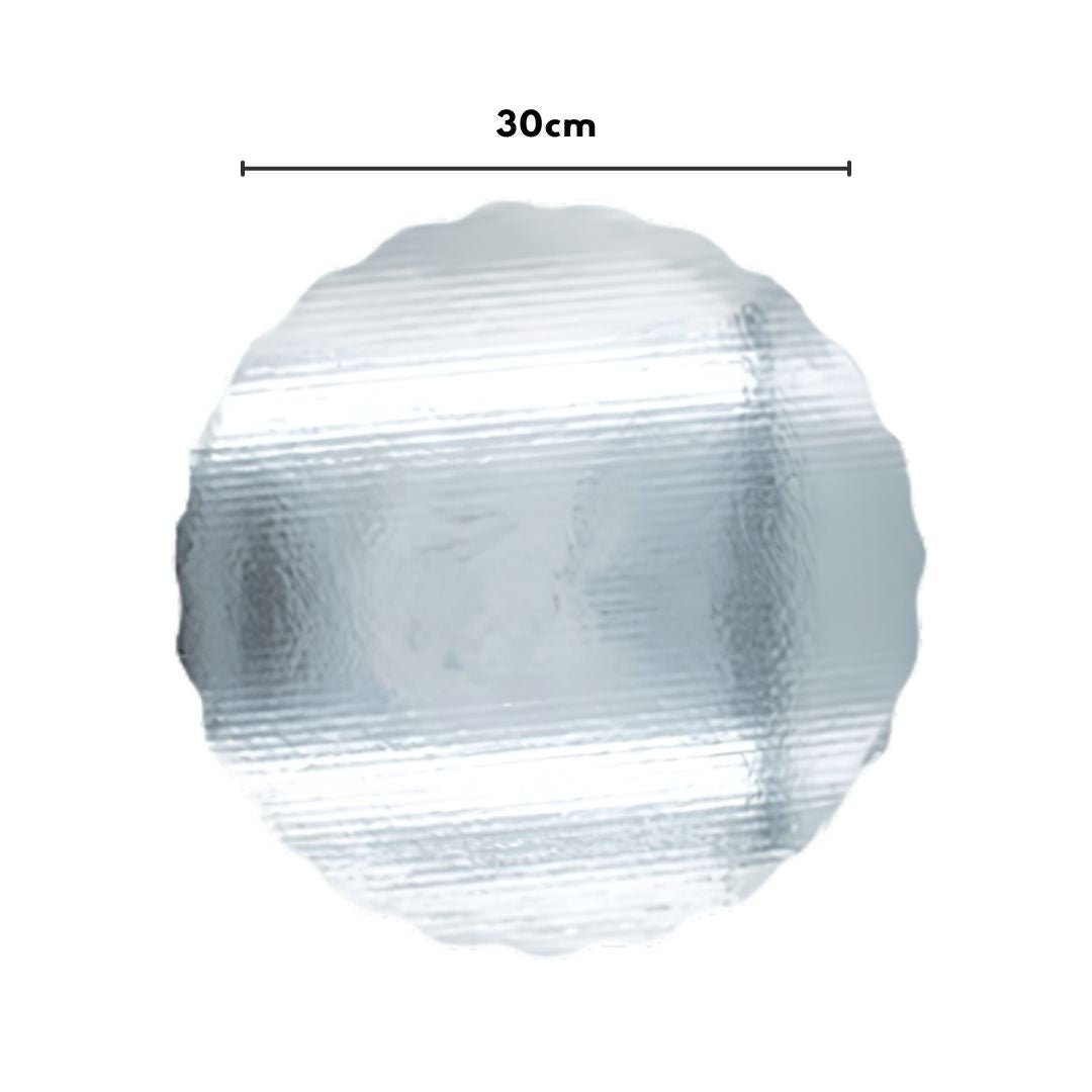 Base Carton Redonda Plateada 30cm - El Mundo de la Repostería