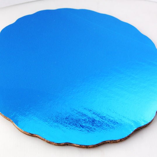 Base De Carton Redonda Color Azul 32Cm - El Mundo de la Repostería