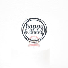Cake Topper "Happy Birthday" Acrilico Mini