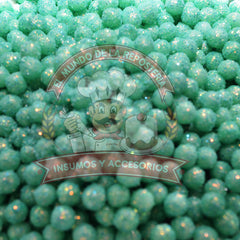 Perla Diamantada Mediana Holograma Verde Menta 100Gr