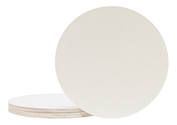 Disco De Cartón Blanco Encerado 16cm