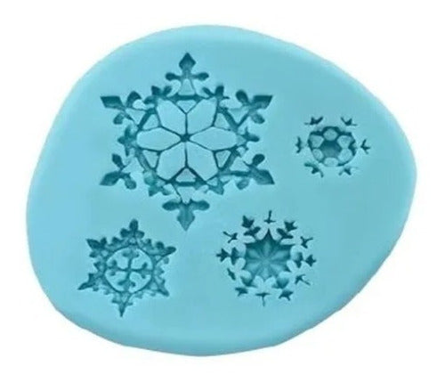 Molde Silicon Copos De Nieve 8x8x1cm