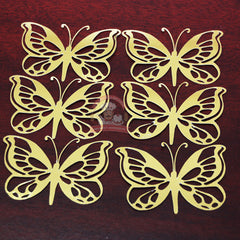Mariposa Decorativa De Cake Topper Color Dorado (6 PIEZAS)