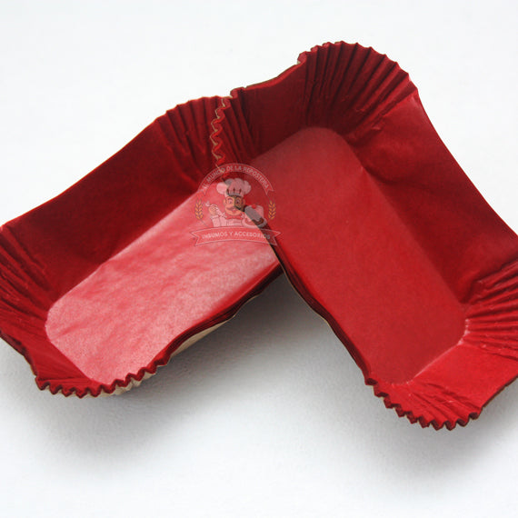 Capacillo Para Panque Chico Color Rojo Paquete de 60 Piezas