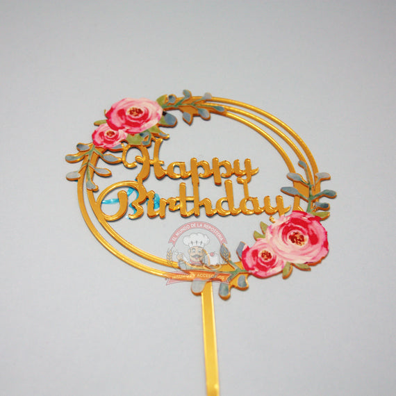 Cake Topper Para Decoracion Happy Birthday Modelo 41