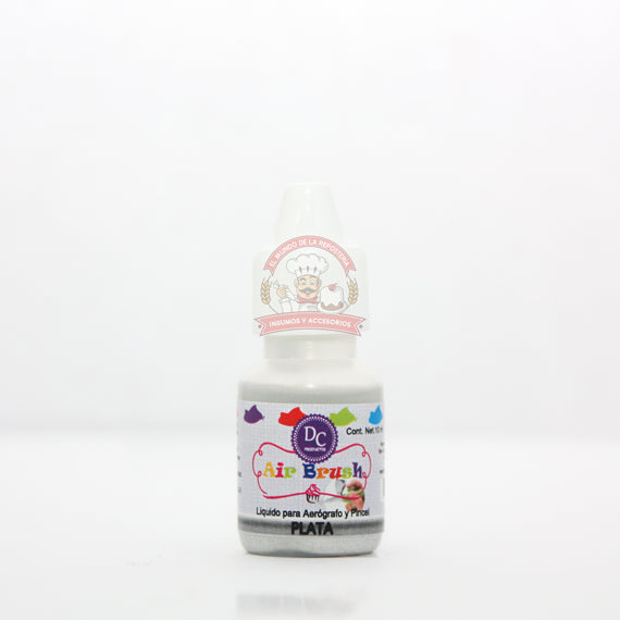 Color Liquido Metalico Gotero 10 Ml Plata