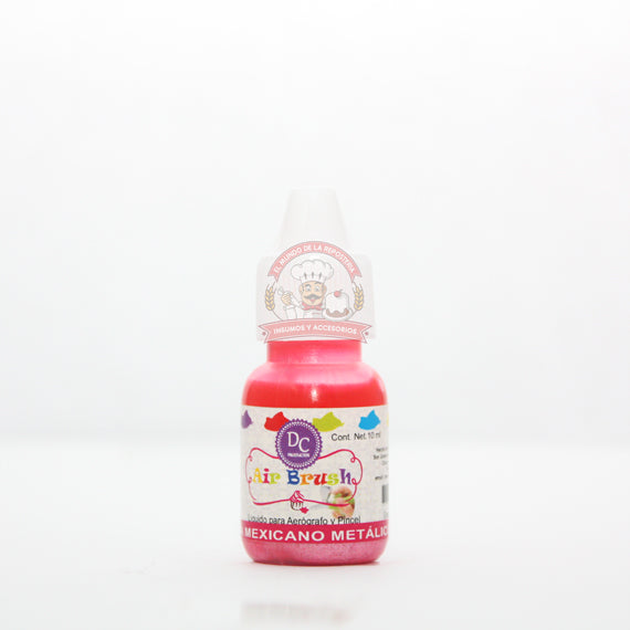 Color Liquido Metalico Gotero 10 Ml Rosa Mexicano Metálico