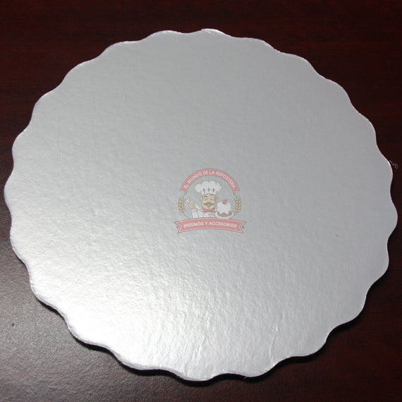 Base de cartón blanca para tarta 36 cm