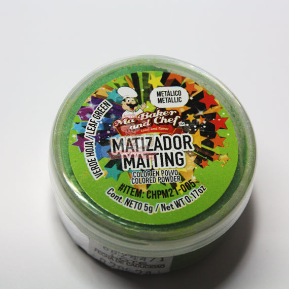 Matizador En Polvo Mate Color Verde Hoja 7g