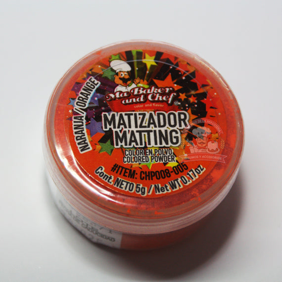 Matizador Matting En Polvo Color Naranja 5Gr