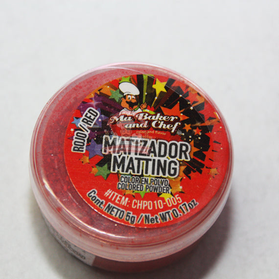 Matizador En Polvo Mate Color Rojo 5Gr