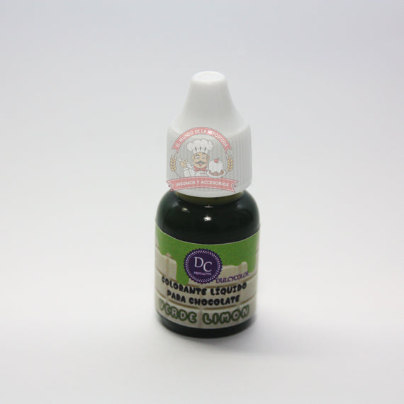 Color Liquido Para Chocolate Gotero 10 Ml Verde Limon