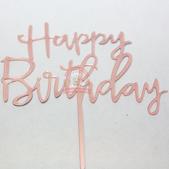 Cake Topper Happy Birthday Rose Gold 31