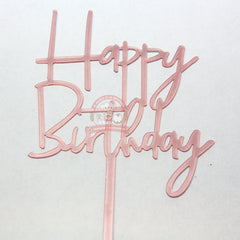 Cake Topper Happy Birthday Rose Gold 29