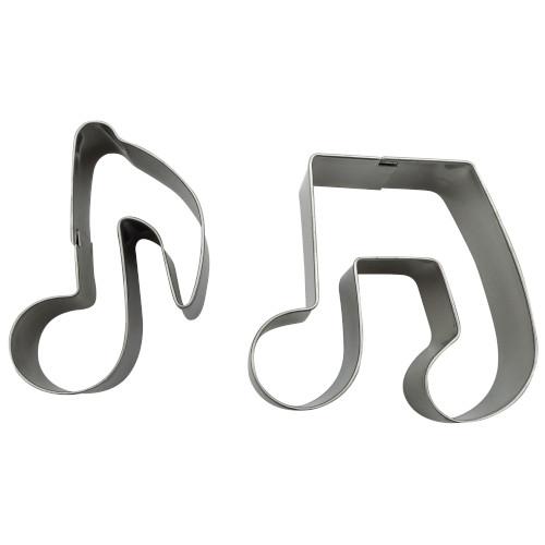 Juego Cortador Acero Inoxidable Notas Musicales 2 Piezas