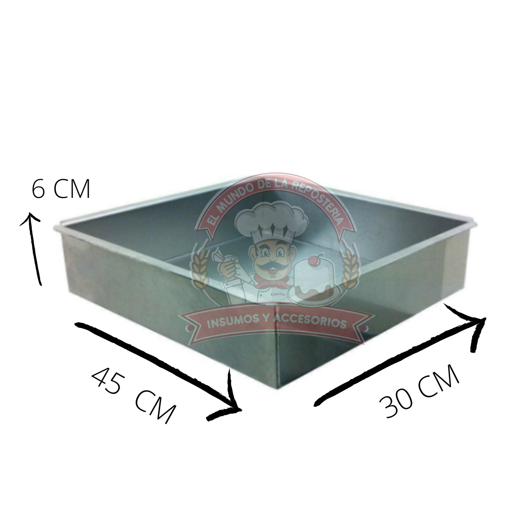 Molde Para Pastel Rectangular 45X30X6