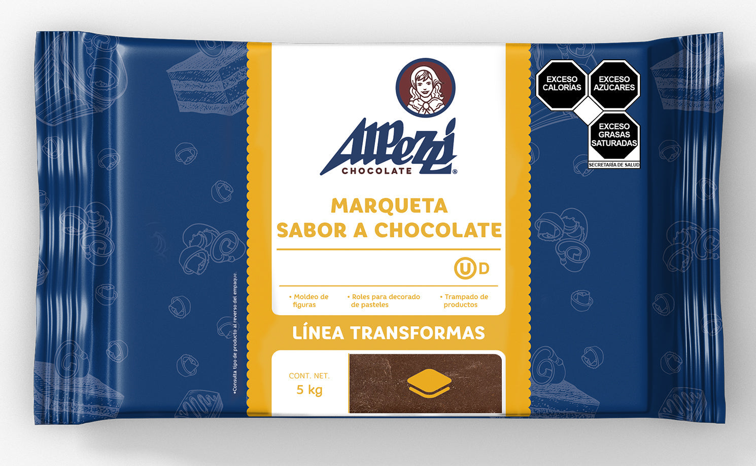 Marqueta De Chocolate Semi-Amargo Alpezzi 5Kg