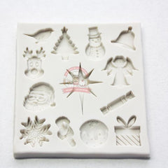 Molde Silicon Figuras Navideñas 13 Cavidades