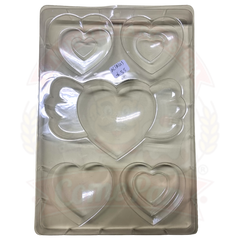 Molde Acetato Corazon Con Alas 5 Cavidades