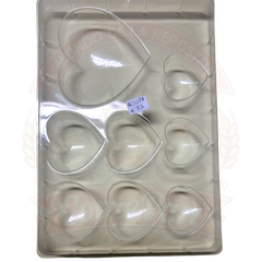 Molde Acetato Corazones 8 Cavidades