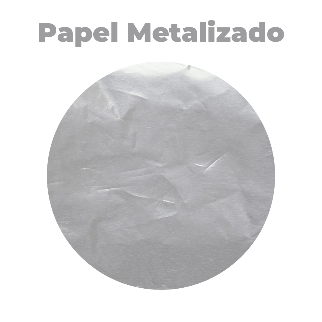 Papel Metal Plata 10x10cm, 100 Piezas